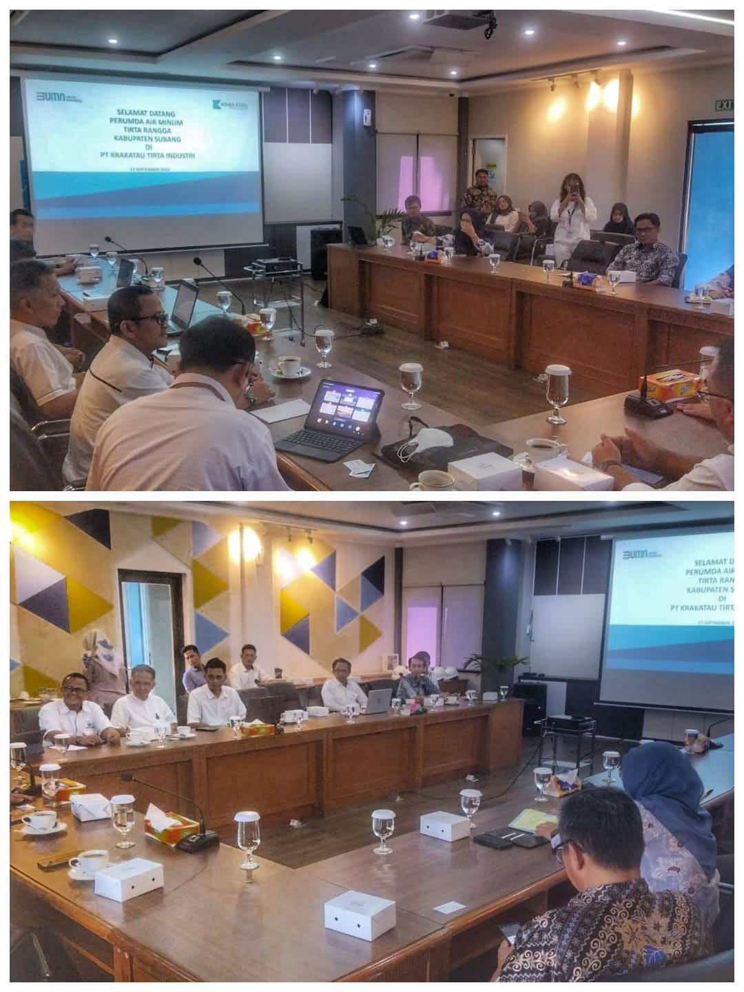 PERUMDA AIR MINUM TIRTA RANGGA SUBANG MELAKUKAN KUNJUNGAN KERJA KE KRAKATAU TIRTA INDUSTRI (KTI) CILEGON