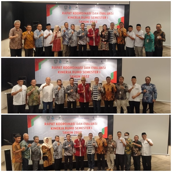 PERUMDA AIR MINUM TIRTA RANGGA KAB. SUBANG MENGHADIRI RAPAT DAN EVALUASI KINERJA BUMD SEMESTER I TAHUN 2022