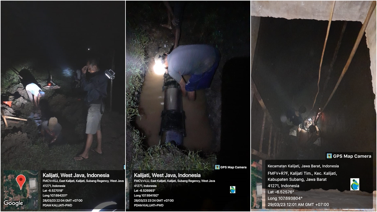 PERBAIKAN KEMBALI PIPA DISTRIBUSI DIAMETER 250 MM DI KALIJATI WILAYAH PELAYANAN CABANG KALIJATI
