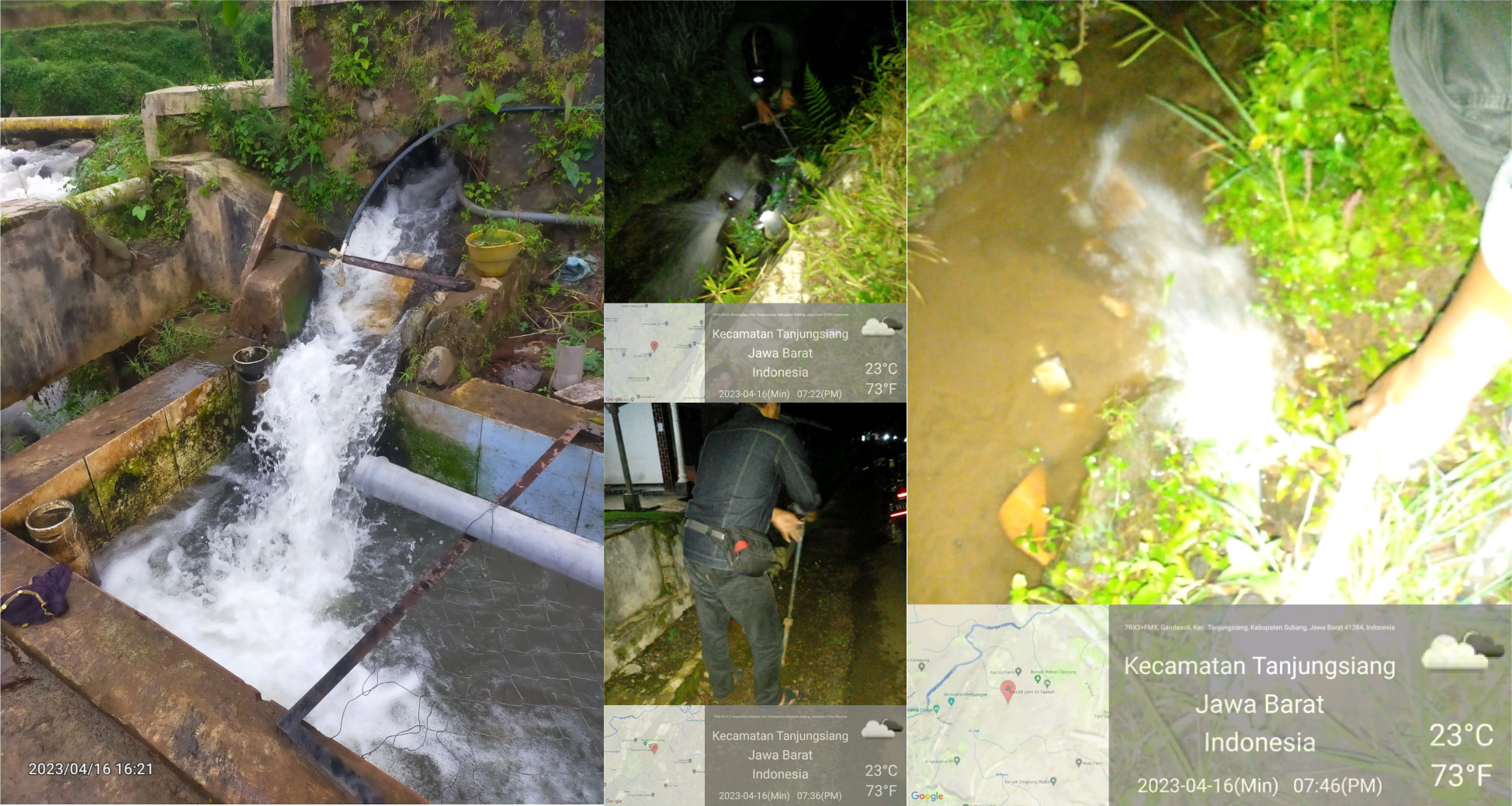 Meluapnya Sungai Citombe menyebabkan gangguan Pelayanan Kepada Pelanggan Unit Tanjungsiang