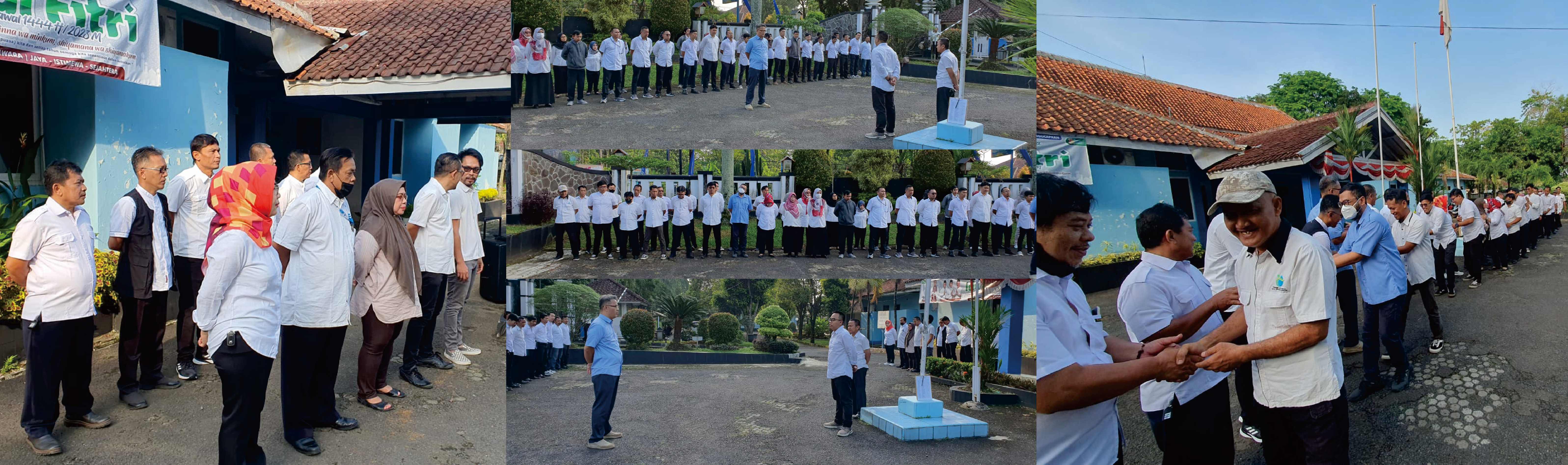 Karyawan dan karyawati Perumda TRS sudah mulai masuk Kerja kembali setelah cuti bersama Idul Fitri 1444 H